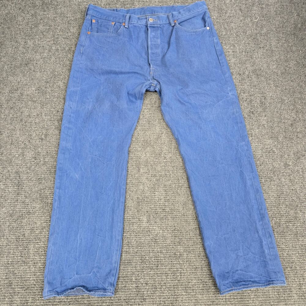 Levi's 501XX Jeans Mens Actual 38x31 Blue Button Fly Straight Leg Tag 40x34